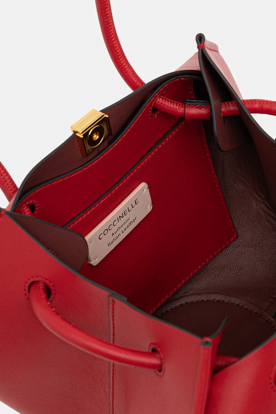 Coccinelle torebka skórzana KAMY E1.U2L.11.03.01 czerwony