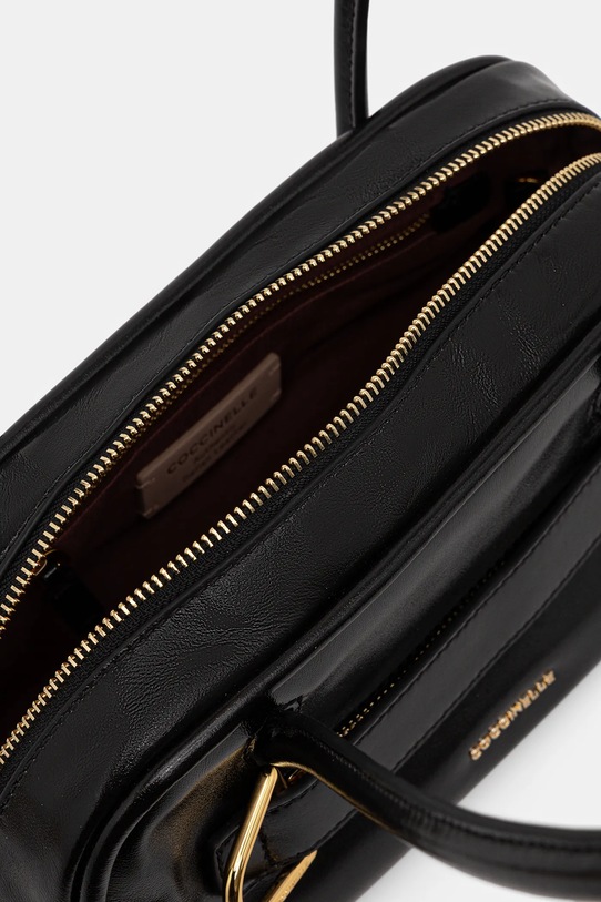 Coccinelle torebka skórzana PAKI SHINY SMOOTH E1.U4B.12.02.01 czarny