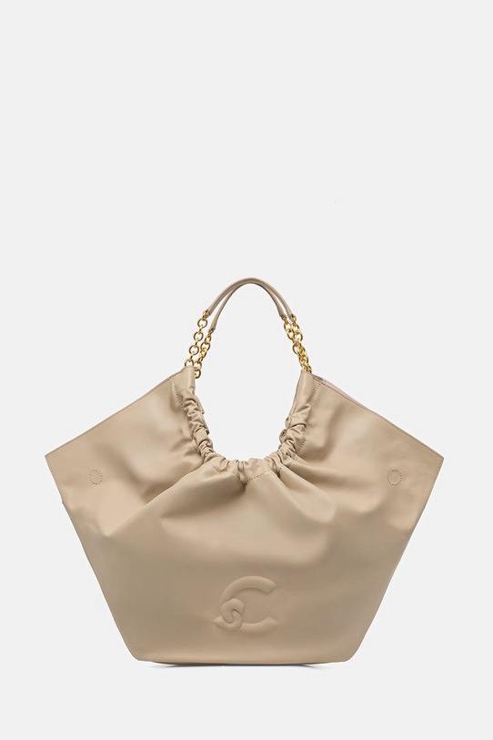 Coccinelle torebka skórzana SMASH skóra licowa beżowy E1.U5F.11.01.01