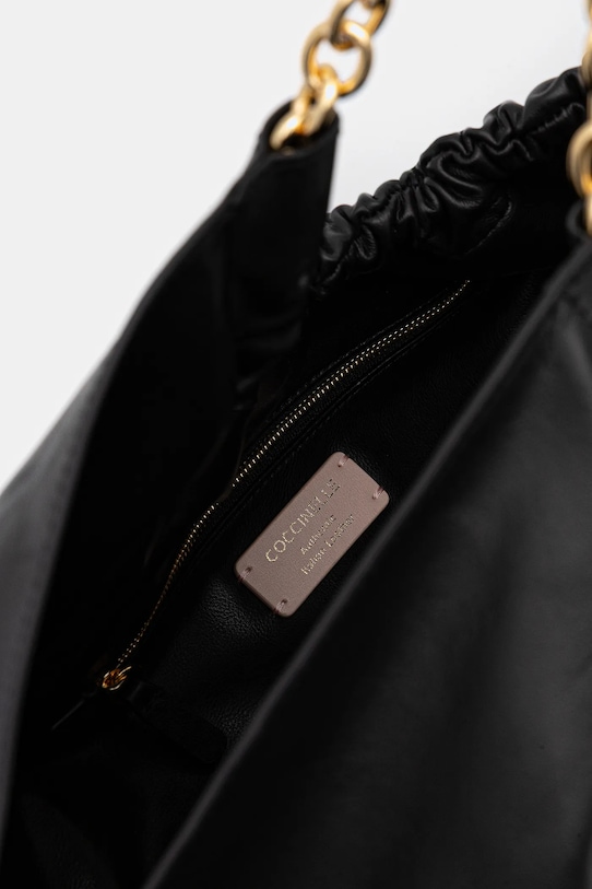 Coccinelle torebka skórzana SMASH E1.U5F.11.01.01 czarny