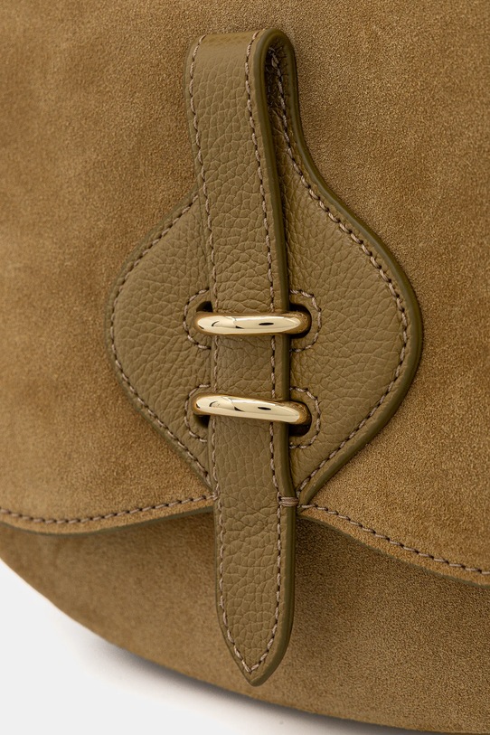 Coccinelle torebka skórzana MAVERY SUEDE zielony E1.U7H.18.02.01