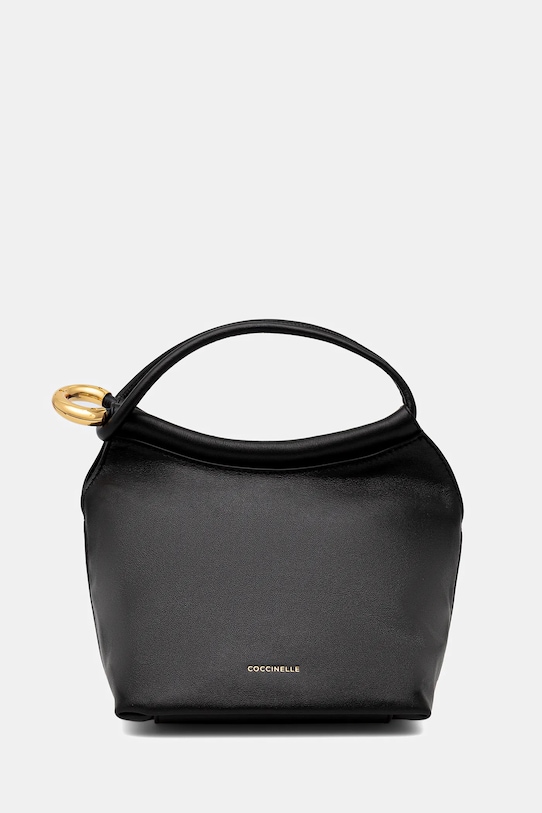 Coccinelle torebka skórzana FINN POUCH skóra licowa czarny E1.UAA.58.01.01