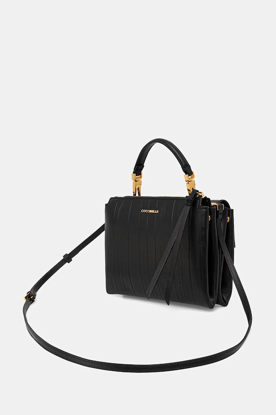 Akcesoria Coccinelle torebka skórzana ARLETTIS PLISSE E1.UD9.55.B7.01 czarny