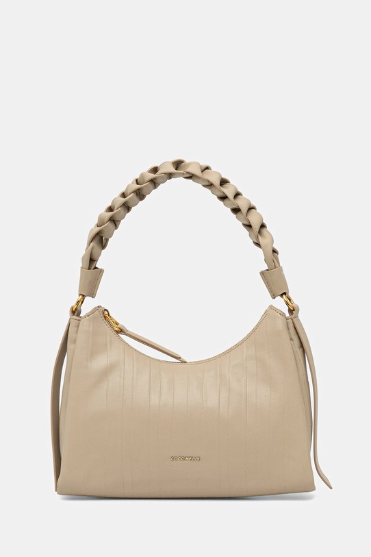Coccinelle torebka skórzana BOHEME PLISSE skóra licowa beżowy E1.UT1.13.03.01
