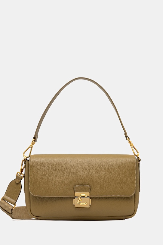 Coccinelle torebka skórzana C-ME LOCK skóra licowa zielony E1.U4K.12.01.01