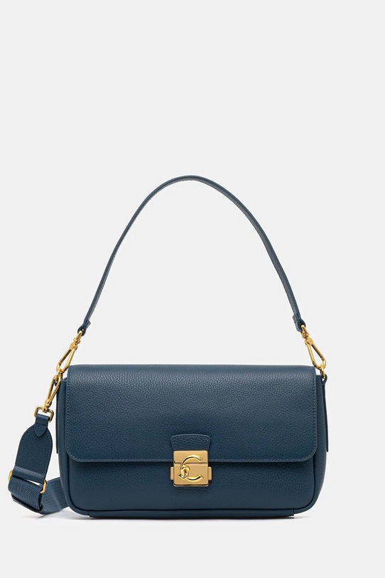 Coccinelle torebka skórzana C-ME LOCK skóra licowa niebieski E1.U4K.12.01.01