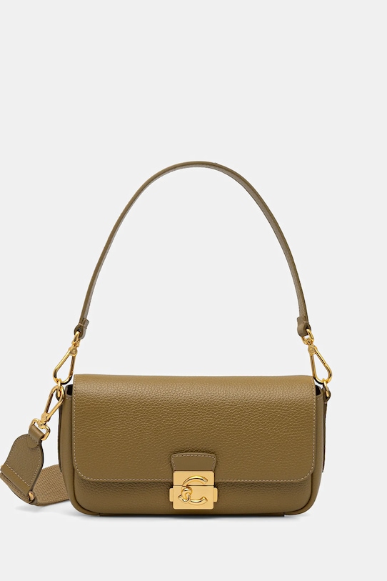 Coccinelle torebka skórzana C-ME LOCK skóra licowa zielony E1.U4K.12.02.01