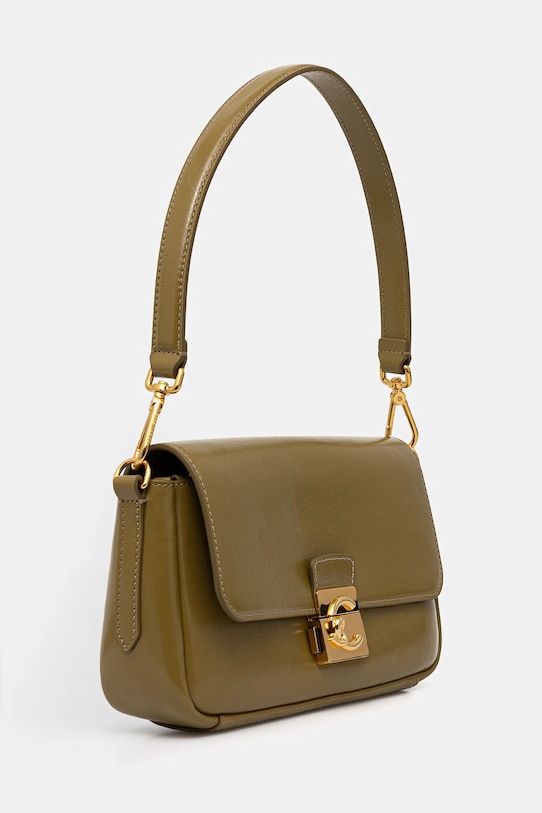 Coccinelle geantă de piele C-ME LOCK E1.U4M.12.02.01 verde SS26