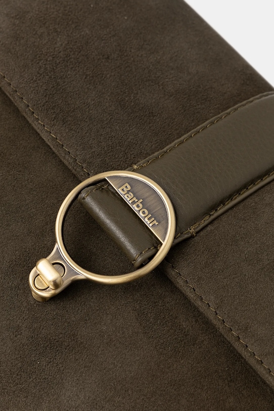 Barbour torebka zamszowa Rosa zielony LBA0508