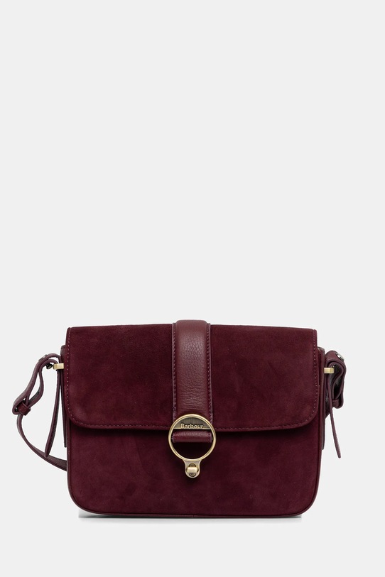 Barbour torebka zamszowa Rosa nie mieści A4 bordowy LBA0508