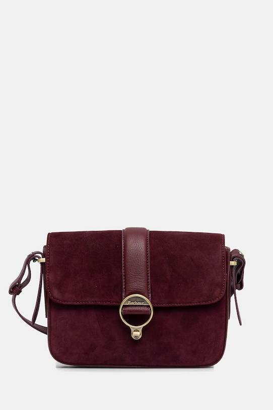 Barbour torebka zamszowa Rosa nie mieści A4 bordowy LBA0508