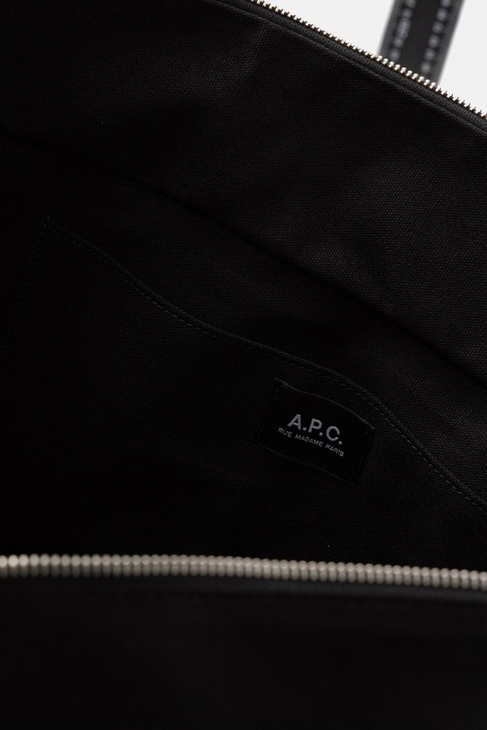 A.P.C. torebka bawełniana LE DRUMMER TOILE COHMP.F67046 czarny