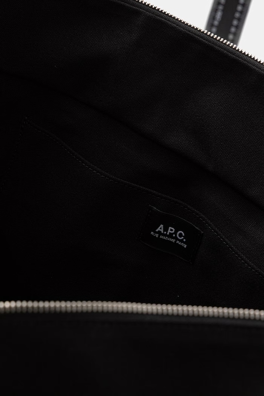 A.P.C. torebka bawełniana LE DRUMMER TOILE COHMP.F67046 czarny