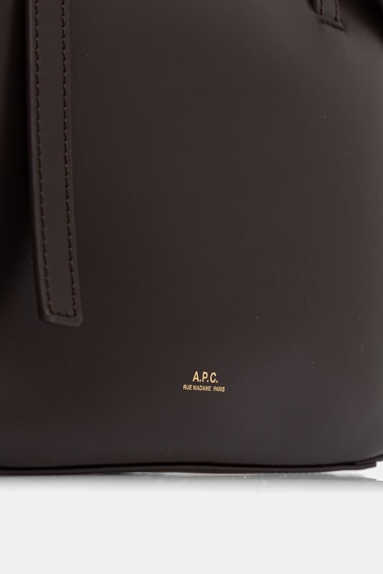 A.P.C. torebka crossbody damska skórzana SAC VIRGINIE BOX brązowy PXBMW.F67017