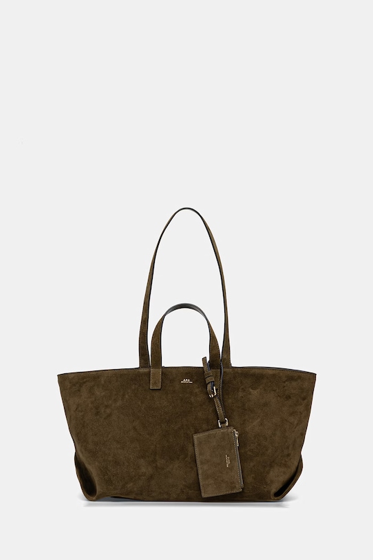 Замшева сумочка A.P.C. LE DRUMMER замша зелений PXCAL.F67057