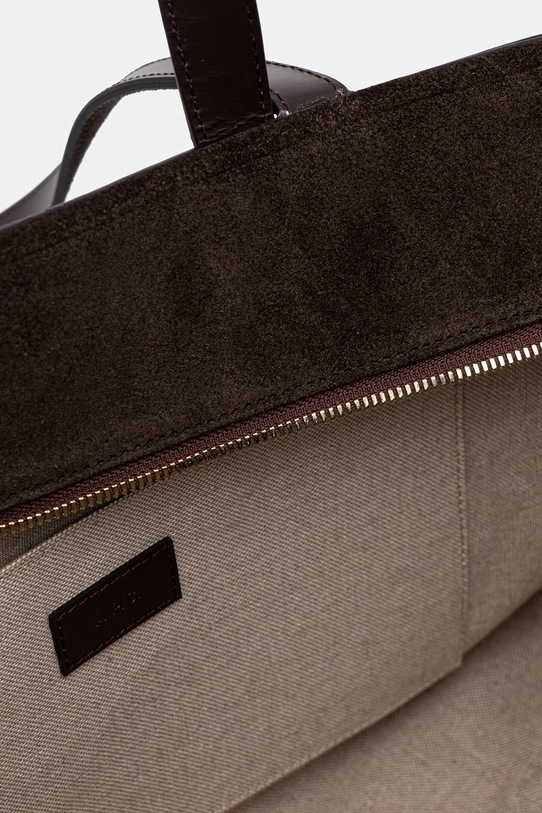 A.P.C. torebka zamszowa LE DRUMMER PXCAL.F67057 brązowy