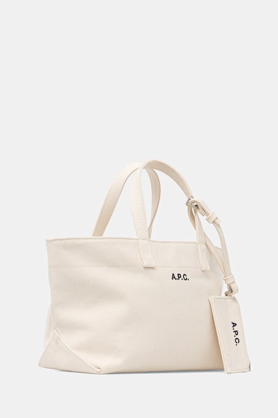 A.P.C. сумка tote для женщин хлопковая LE DRUMMER TOILE SMALL COHMP.F67045 бежевый SS26