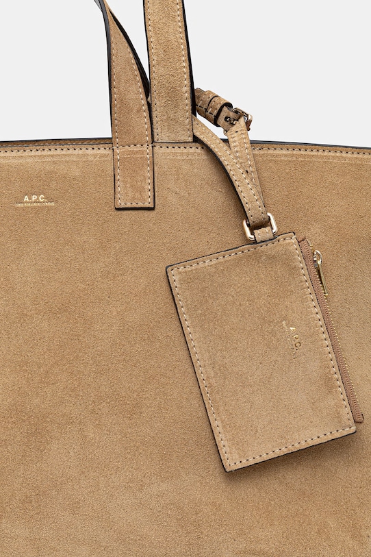 A.P.C. torebka damska zamszowa LE DRUMMER beżowy PXCDB.F67057