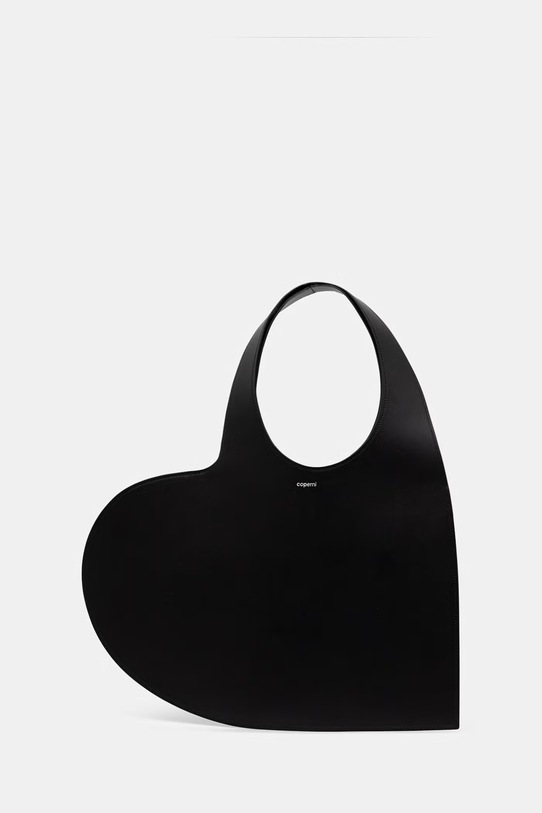 Coperni leather handbag Heart grain leather black COPBA14F6083