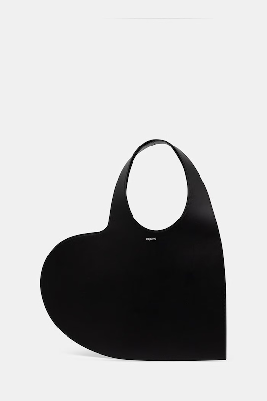 Coperni leather handbag Heart grain leather black COPBA14F6083