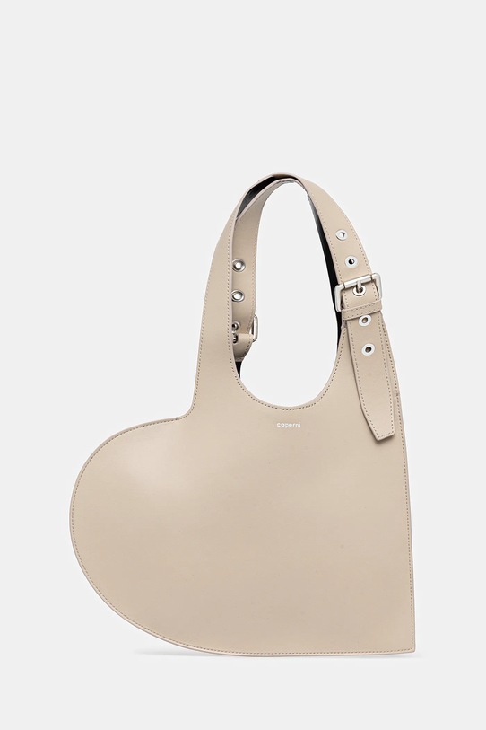 Coperni torebka skórzana Heart gładkie beżowy COPBA112F6066