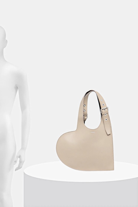 Coperni torebka skórzana Heart COPBA112F6066 beżowy