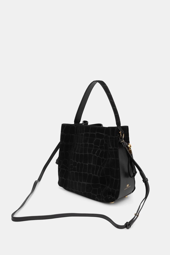 Akcesoria Elisabetta Franchi torebka zamszowa BS21H61E2 czarny