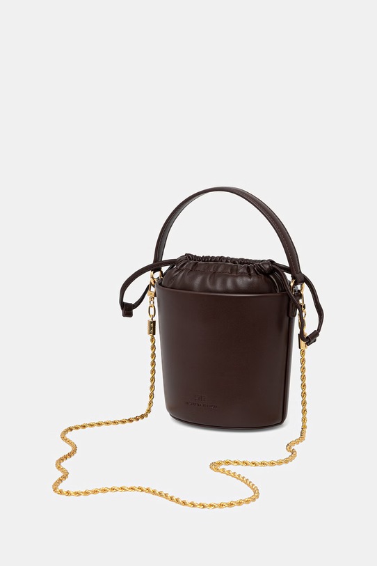 Akcesoria Elisabetta Franchi torebka kuferek damska BS92A61E2 brązowy