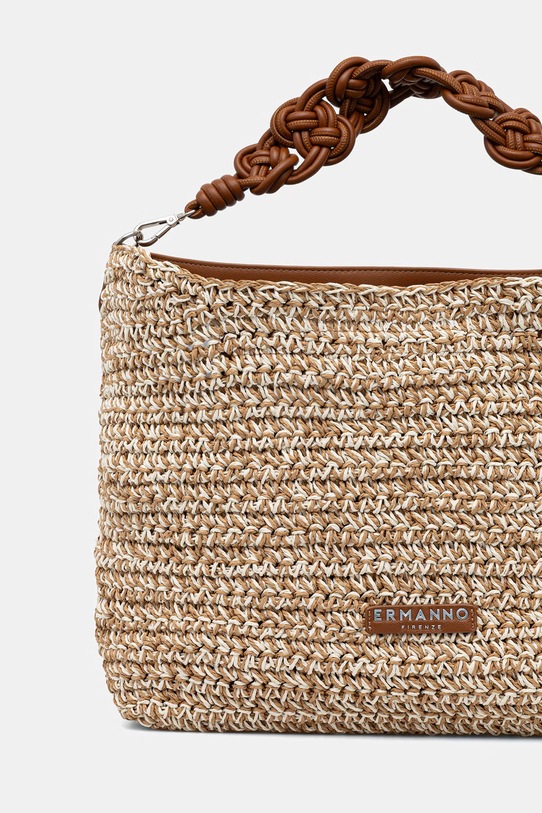 Akcesoria ERMANNO Firenze torebka shopper damska 12402085 beżowy