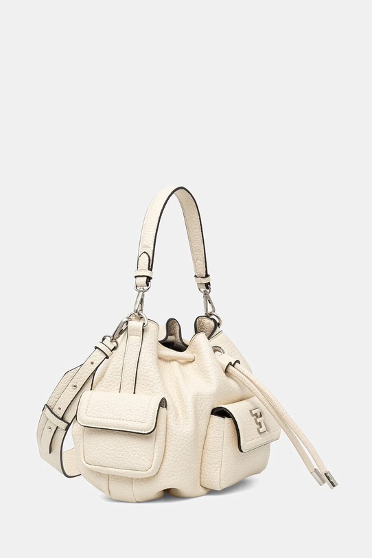 ERMANNO Firenze torebka worek damska z imitacji skóry 12402103 beżowy SS26