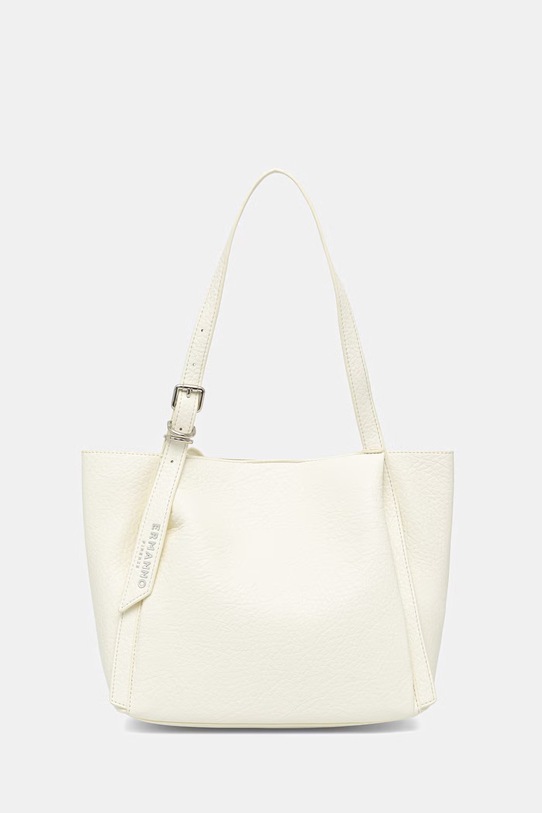 Akcesoria ERMANNO Firenze torebka shopper damska z imitacji skóry 12402112 beżowy