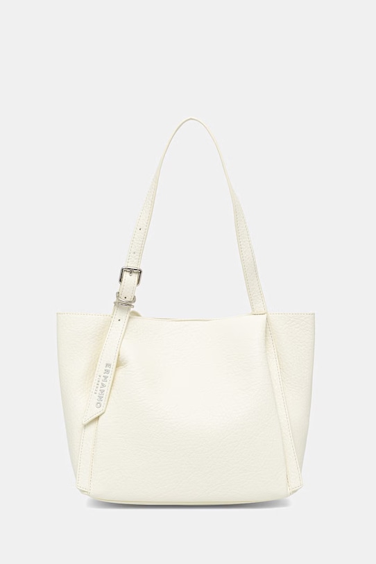 Akcesoria ERMANNO Firenze torebka shopper damska z imitacji skóry 12402112 beżowy