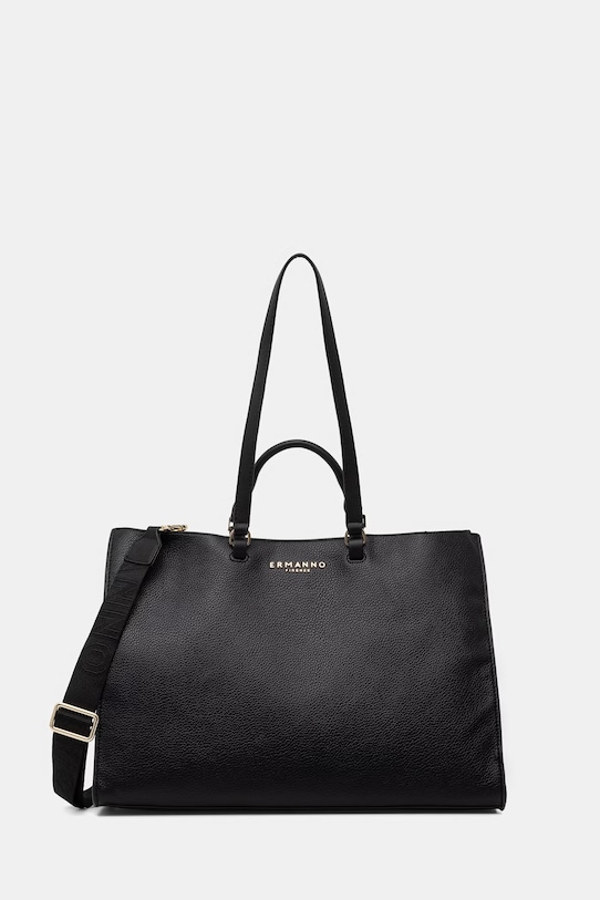 ERMANNO Firenze torebka damska z imitacji skóry czarny 12402123