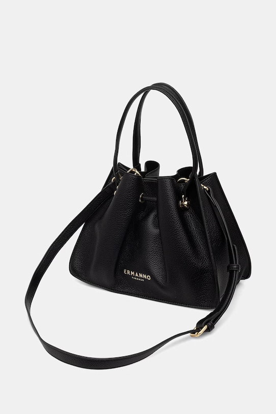 Akcesoria ERMANNO Firenze torebka damska z imitacji skóry 12402133 czarny