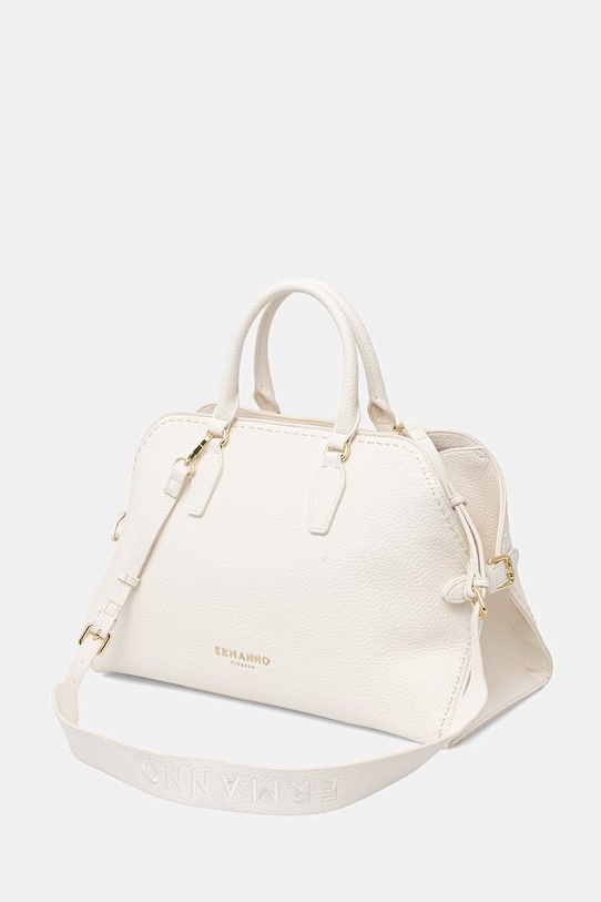 Akcesoria ERMANNO Firenze torebka shopper damska z imitacji skóry 12402158 beżowy