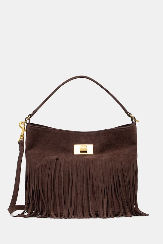 ERMANNO Firenze torebka crossbody damska skórzana brązowy 12402181