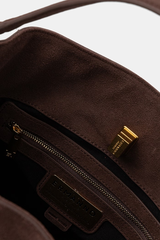 ERMANNO Firenze torebka crossbody damska skórzana 12402181 brązowy