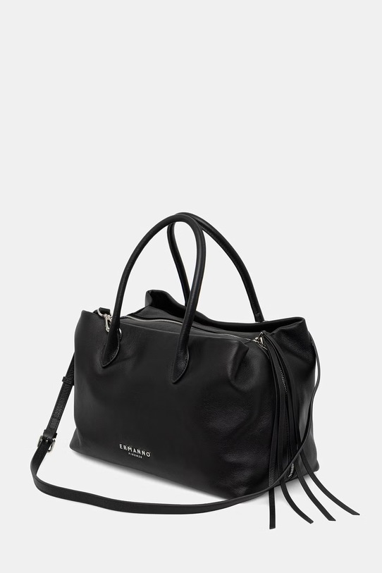 Akcesoria ERMANNO Firenze torebka damska skórzana 12402189 czarny