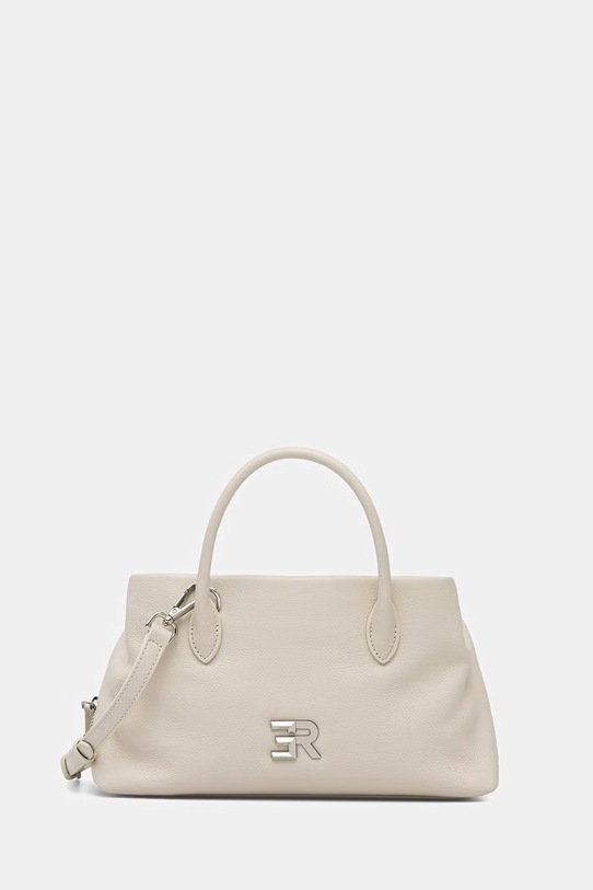 ERMANNO Firenze Torebka crossbody damska z imitacji skóry beżowy 12402190