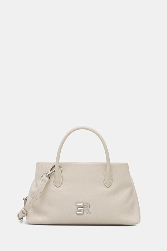 ERMANNO Firenze Torebka crossbody damska z imitacji skóry beżowy 12402190