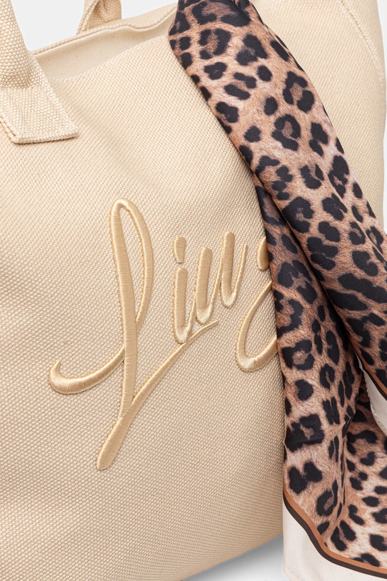 Liu Jo torebka shopper damska bawełniana beżowy AA6200.T546A