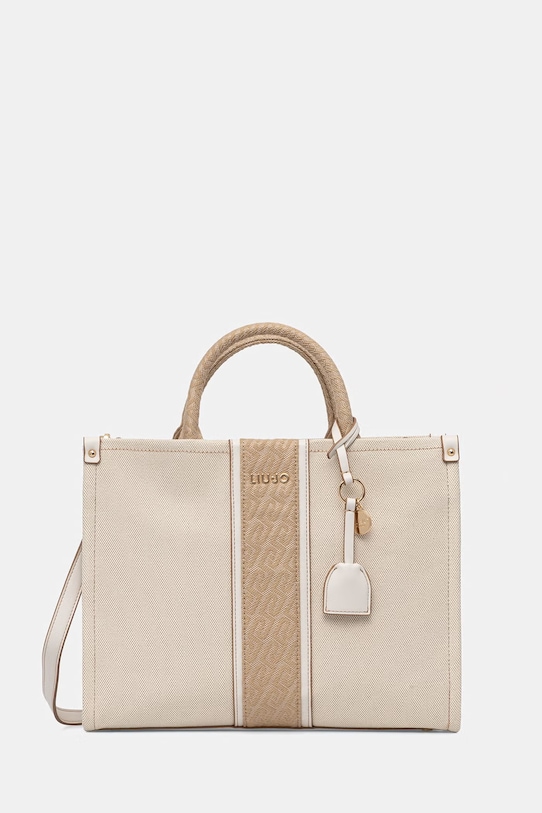 Liu Jo torebka tote damska bawełniana beżowy AA6206.T388A