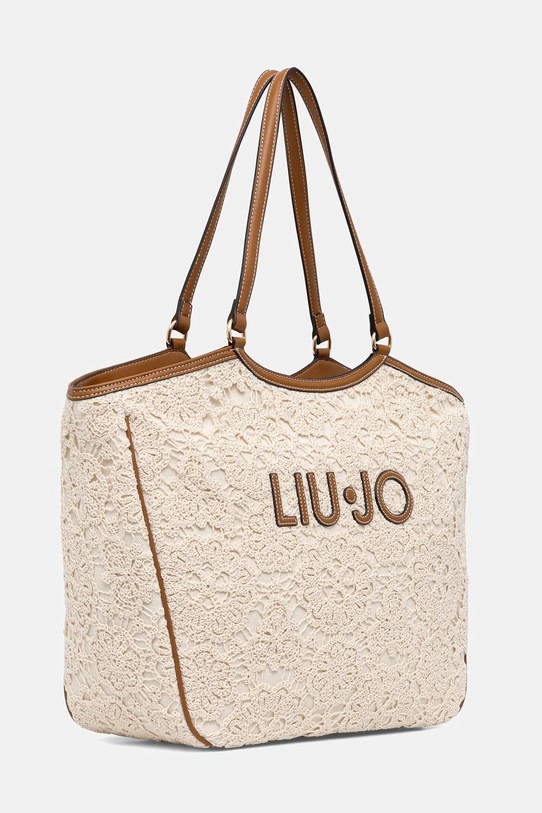 Liu Jo torebka tote damska bawełniana AA6208.J3865 beżowy SS26