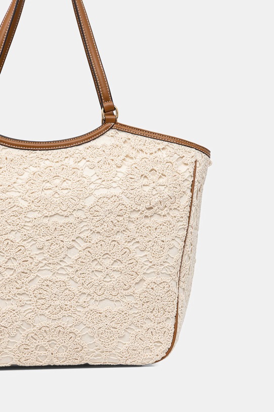 Akcesoria Liu Jo torebka tote damska bawełniana AA6208.J3865 beżowy