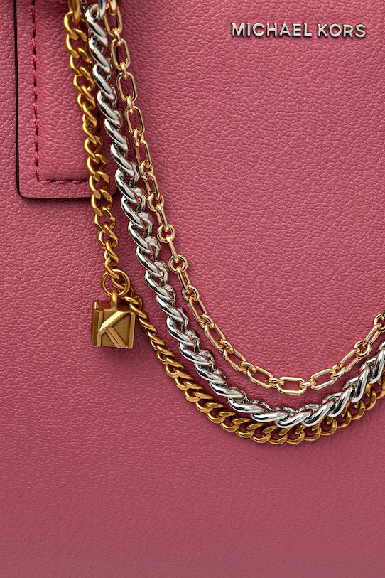 MICHAEL Michael Kors torebka skórzana 30R6S9IS2Y różowy