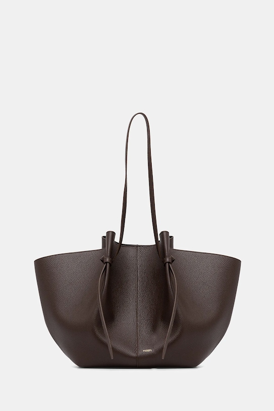 Кожена чанта Yuzefi XL MOCHI гладка кожа кафяв YUZRS26.HB.XLM.L038