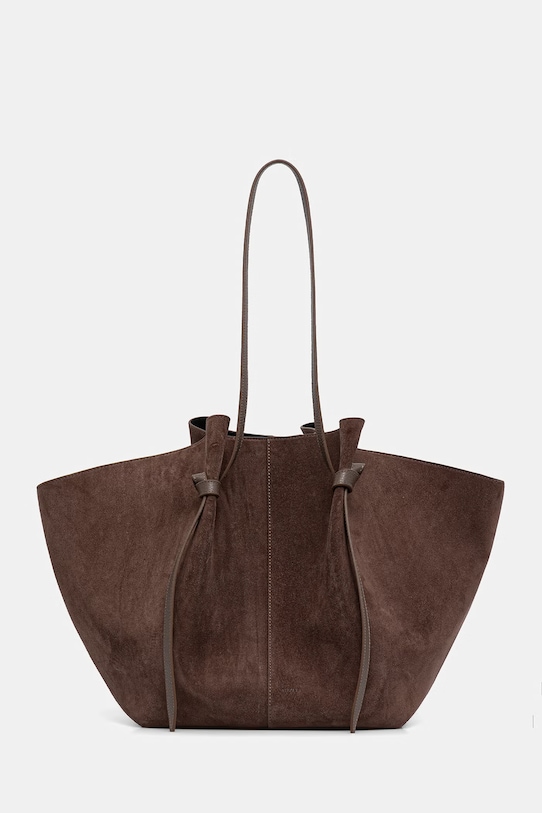 Yuzefi torebka shopper damska zamszowa XL MOCHI brązowy YUZRS26.HB.XLM.S026