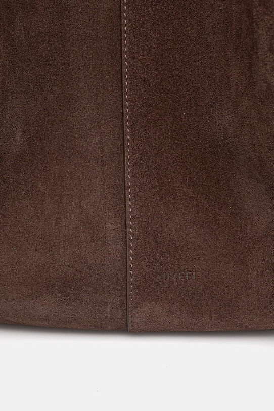 Akcesoria Yuzefi torebka shopper damska zamszowa XL MOCHI YUZRS26.HB.XLM.S026 brązowy