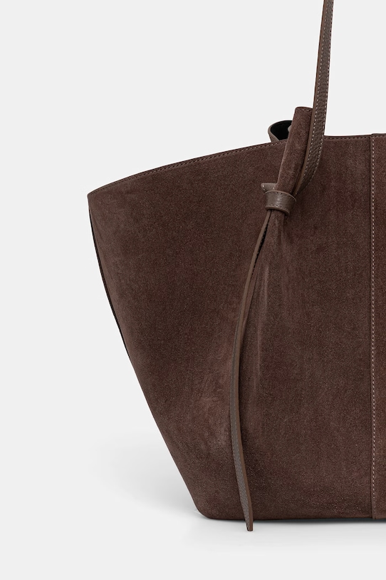 Yuzefi torebka shopper damska zamszowa XL MOCHI brązowy YUZRS26.HB.XLM.S026