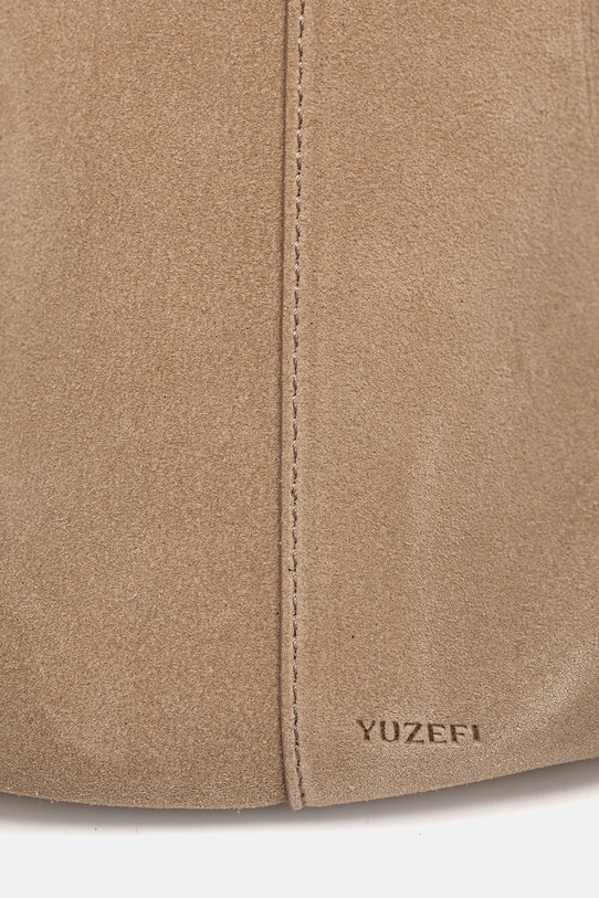 Akcesoria Yuzefi torebka shopper damska zamszowa LARGE MOCHI YUZSS26.HB.LM.S007 beżowy